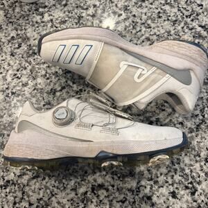 Size 8 Women's adidas ZG23 BOA Golf White Blue Fusion Metallic Shoes GZ2171